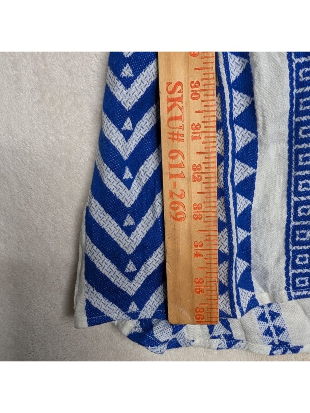Old Navy V-Neck Blue & White Swing Dress Plus Size XXL Cotton Blend - Picture 8 of 12